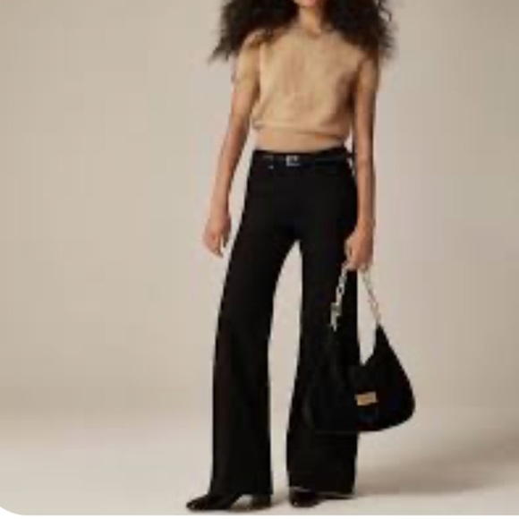 J crew wide leg denim trouser 1996 semi stretch black size 28 NWT - Picture 1 of 10